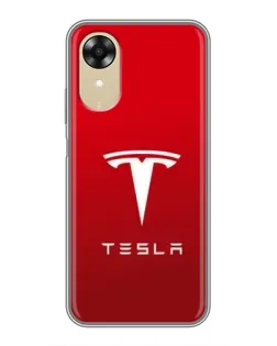 Чехол для OPPO A17k с картинкой «Tesla Red Classic»