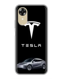 Чехол для OPPO A17k с картинкой «Tesla Model Y»