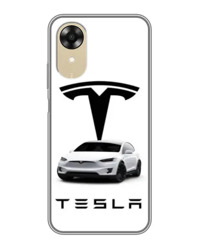 Чехол для OPPO A17k с картинкой «Tesla White Style»