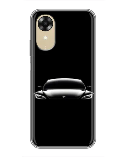 Чехол для OPPO A17k с картинкой «Фары Tesla Night»