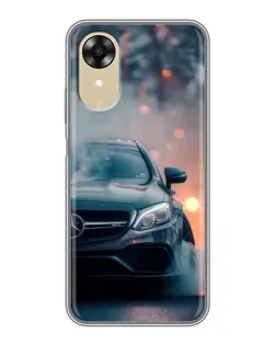 Чехол для OPPO A17k с картинкой «Mercedes — ночной город»