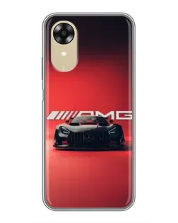 Чехол для OPPO A17k с картинкой «Mercedes AMG — красная линия»