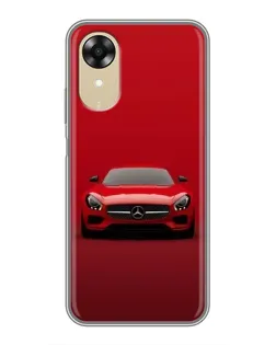 Чехол для OPPO A17k с картинкой «Красный Mercedes AMG»