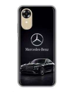Чехол для OPPO A17k с картинкой «Mercedes — решетка радиатора»