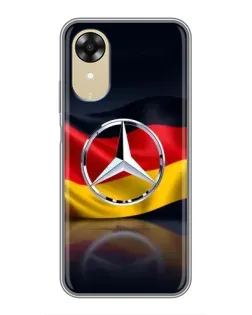 Чехол для OPPO A17k с картинкой «Mercedes — флаг Германии»
