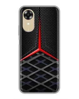 Чехол для OPPO A17k с картинкой «Mercedes Carbon Grid»
