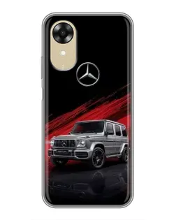 Чехол для OPPO A17k с картинкой «Mercedes G-Class красный»