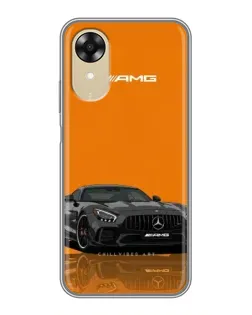 Чехол для OPPO A17k с картинкой «Оранжевый Mercedes AMG»