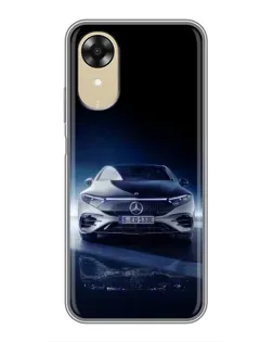 Чехол для OPPO A17k с картинкой «Ночной Mercedes EQ»