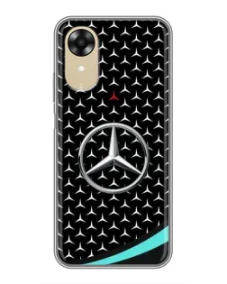 Чехол для OPPO A17k с картинкой «Mercedes — бирюзовый акцент»