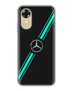 Чехол для OPPO A17k с картинкой «Спортивные линии Mercedes» Чехол для OPPO A17k с картинкой «Спортивные линии Mercedes»