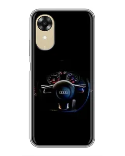 Чехол для OPPO A17k с картинкой «Салон Audi — руль» Чехол для OPPO A17k с картинкой «Салон Audi — руль»