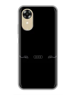 Чехол для OPPO A17k с картинкой «Audi — световой подпись»