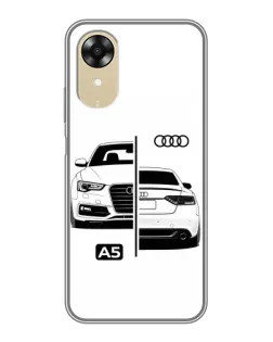 Чехол для OPPO A17k с картинкой «Audi — контрастный дизайн»