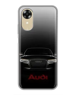 Чехол для OPPO A17k с картинкой «Audi — градиентный контур»
