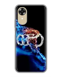 Чехол для OPPO A17k с картинкой «Энергия лого Audi»