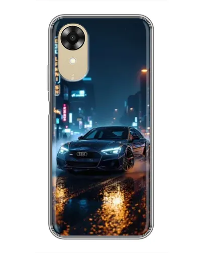 Чехол для OPPO A17k с картинкой «Ночной город и Audi» Чехол для OPPO A17k с картинкой «Ночной город и Audi»