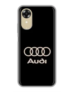 Чехол для OPPO A17k с картинкой «Audi — золотой логотип»