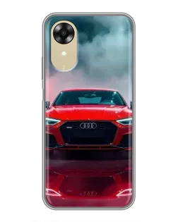 Чехол для OPPO A17k с картинкой «Audi RS — красный стиль»