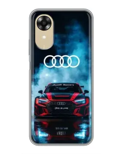 Чехол для OPPO A17k с картинкой «Audi Sport — неон»