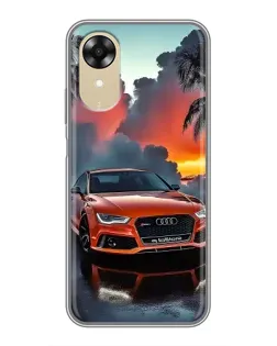 Чехол для OPPO A17k с картинкой «Audi — закат»