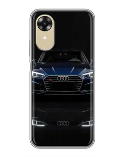 Чехол для OPPO A17k с картинкой «Audi — ночное отражение»