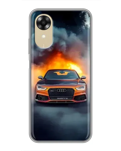 Чехол для OPPO A17k с картинкой «Audi в огненном дыму» Чехол для OPPO A17k с картинкой «Audi в огненном дыму»
