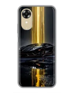Чехол для OPPO A17k с картинкой «Ночной Lamborghini драйв»