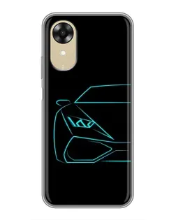 Чохол для OPPO A17k з картинкою «Блакитний силует Lamborghini» Чохол для OPPO A17k з картинкою «Блакитний силует Lamborghini»