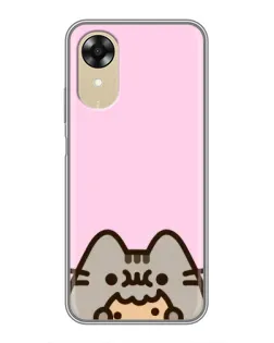 Чехол для OPPO A17k с картинкой «Pusheen и печенье» Чехол для OPPO A17k с картинкой «Pusheen и печенье»