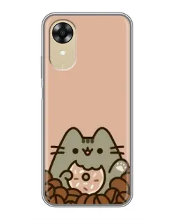 Чехол для OPPO A17k с картинкой «Кофейный Пушин»