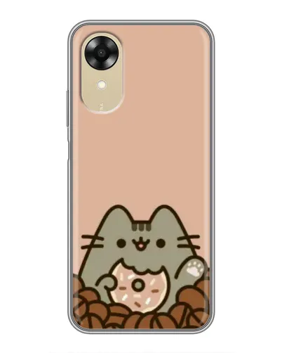 Чехол для OPPO A17k с картинкой «Кофейный Пушин»