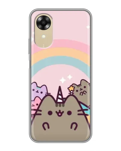 Чехол для OPPO A17k с картинкой «Единорог Pusheen»