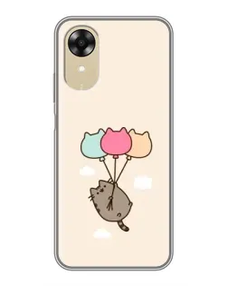 Чехол для OPPO A17k с картинкой «Пушин на шариках»