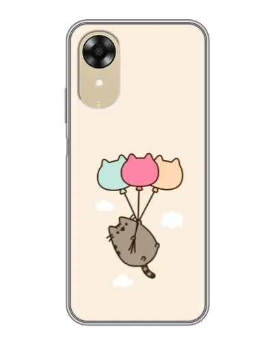 Чехол для OPPO A17k с картинкой «Пушин на шариках»