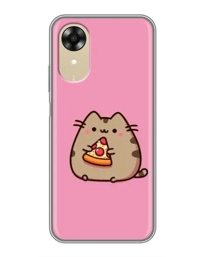 Чехол для OPPO A17k с картинкой «Пушин с пиццей»
