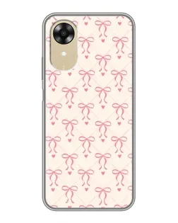 Чехол для OPPO A17k с картинкой «Розовые бантики Coquette»