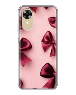 Чехол для OPPO A17k с картинкой «Бордовый атлас»