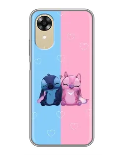 Чохол для OPPO A17k з картинкою «Stitch та Angel Love»