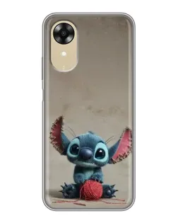 Чохол для OPPO A17k з картинкою «Стіч на чоричневому фоні»