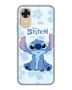 Чохол для OPPO A17k з картинкою «Stitch серед квітів»