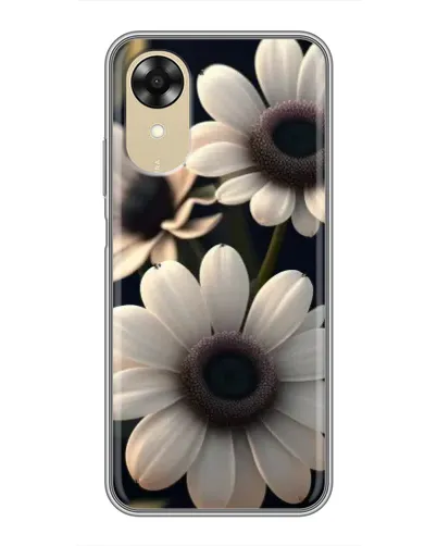 Чехол для OPPO A17k с картинкой «Белые маргаритки макро»
