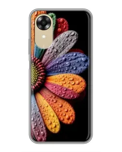 Чехол для OPPO A17k с картинкой «Радужный цветок»