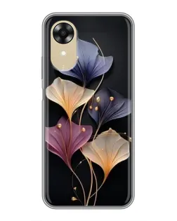 Чехол для OPPO A17k с картинкой «Лиловые цветы грации»