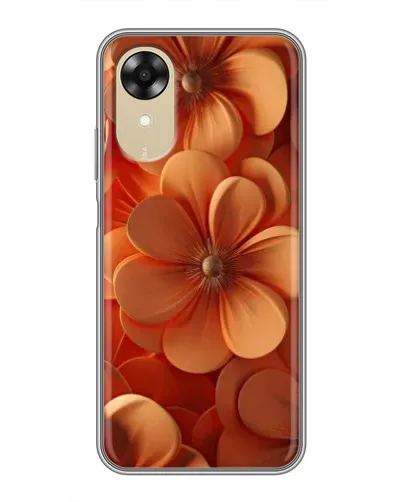 Чехол для OPPO A17k с картинкой «Оранжевый макро цветок»