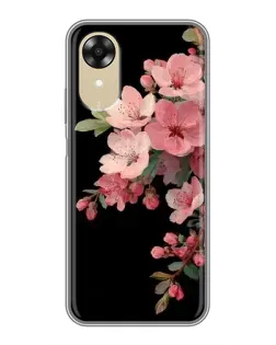 Чехол для OPPO A17k с картинкой «Розовая ветка сакуры»