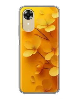 Чехол для OPPO A17k с картинкой «Золотые лепестки»
