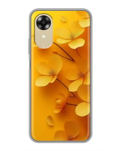 Чехол для OPPO A17k с картинкой «Золотые лепестки»
