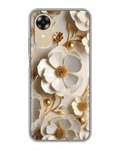 Чехол для OPPO A17k с картинкой «Белие бумажние  цвети»