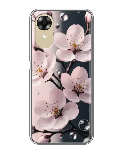 Чехол для OPPO A17k с картинкой «Нежная сакура и капли» Чехол для OPPO A17k с картинкой «Нежная сакура и капли»